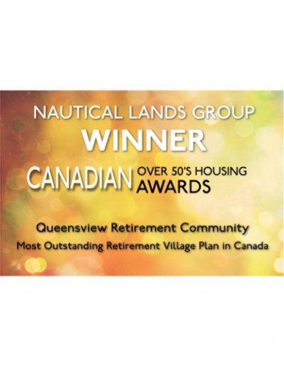 Cnadian Over 50s Housing Award 2014 Nautical Lands Group Queensview Retirement Community